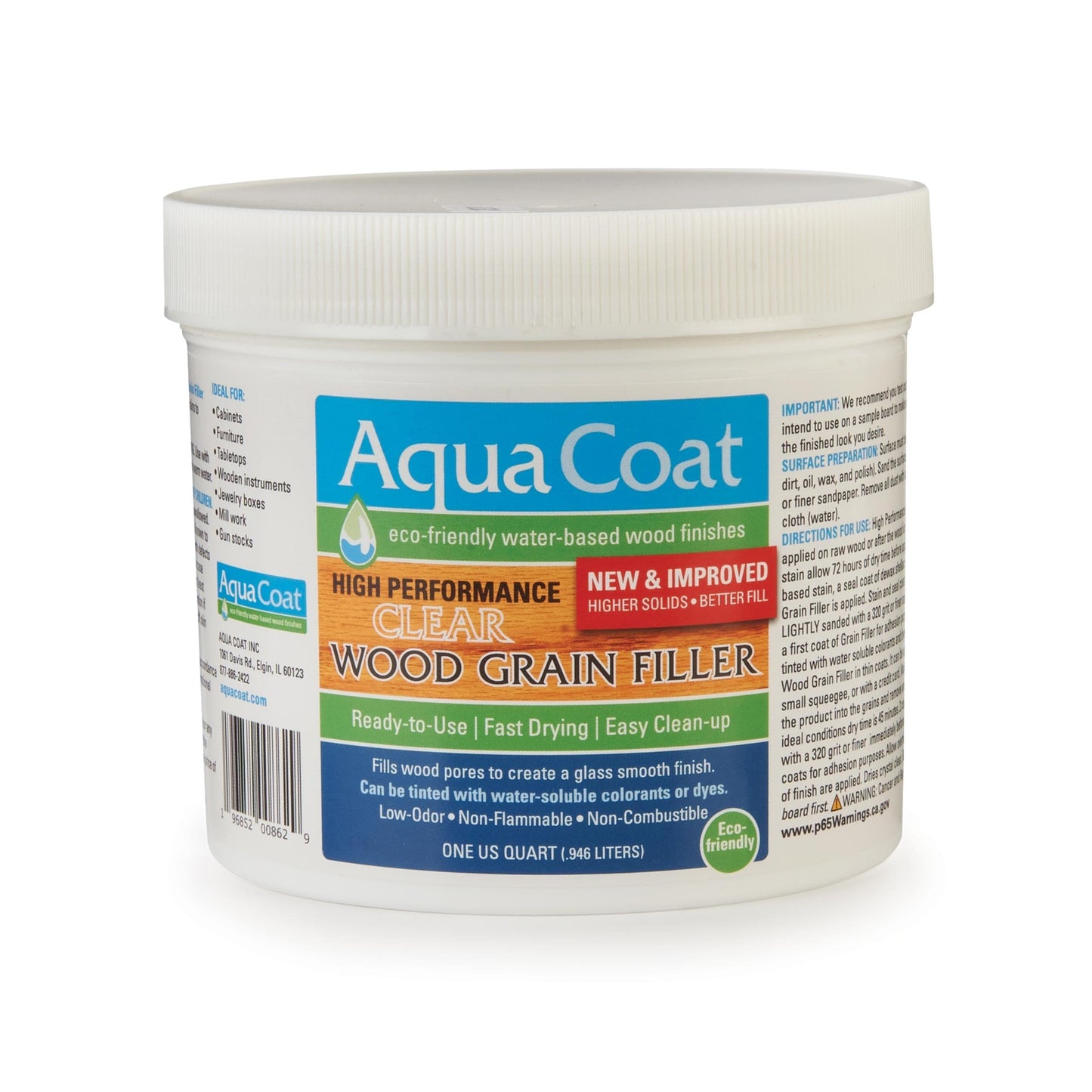 High Performance Clear Wood Grain Filler